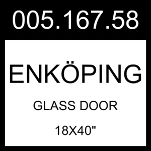 IKEA ENKOPING ENKÖPING Glass Door Brown Walnut Effect  18x40" 005.167.58 - Picture 1 of 4