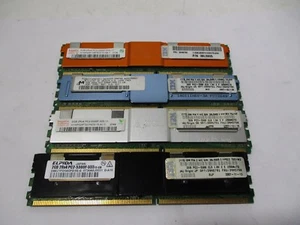 LOT OF 4 IBM 39M5790 39M5791 MIX BRAND 2GB PC2-5300F MEMORY FOR SERVER - Picture 1 of 3