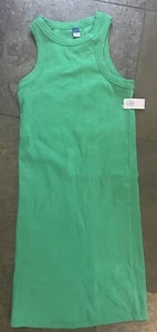 NEU Old Navy Kleid Damen ärmellos grün gerippt figurbetont Maxi Größe Small - Bild 1 von 6
