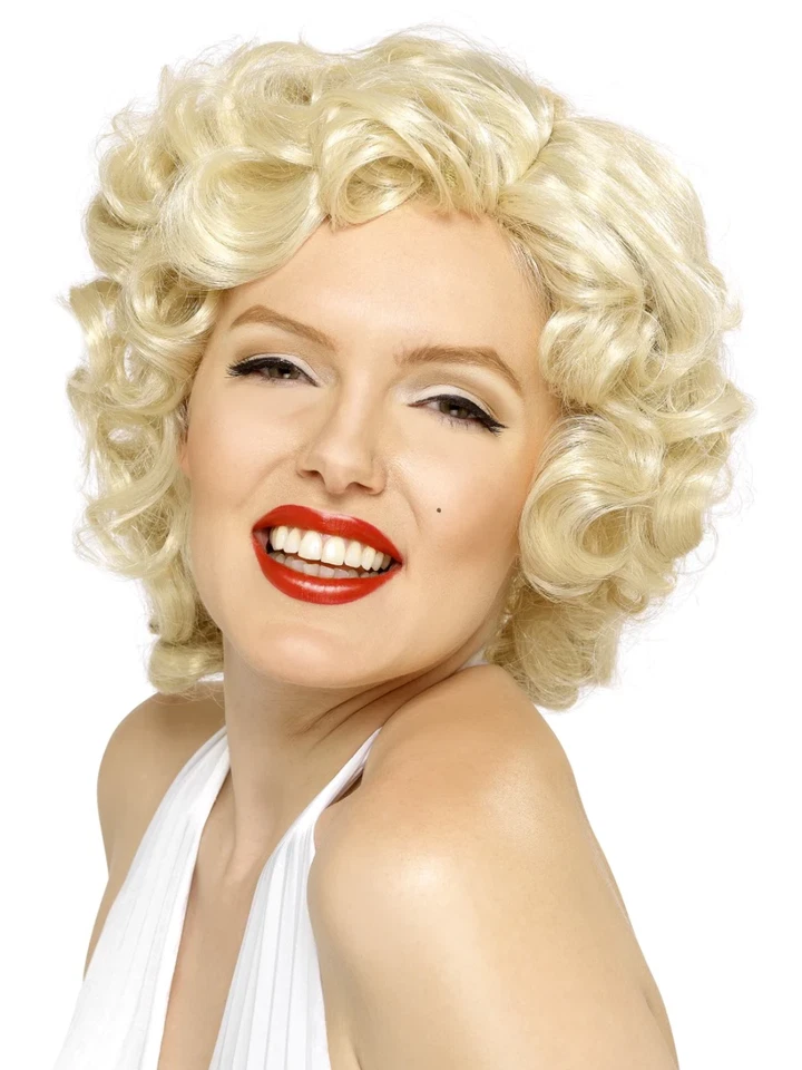 Marilyn Monroe Perücke Blond Kurz Bombshell Promi Kostüm Neu - Bild 1 von 1