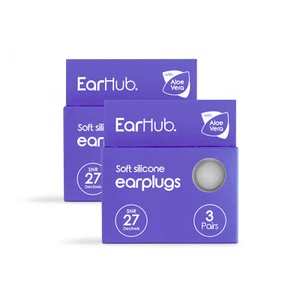 EarHub Premium weiche Silikon-Ohrstöpsel zum Schlafen oder Schwimmen, 6 Paar SPAREN 25% - Bild 1 von 11