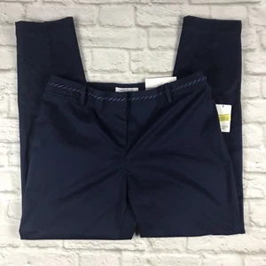 NWT Nautica Dress Pants Womens Size 10 The Karen Pant Navy Blue Ankle Length - Picture 1 of 9