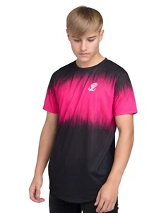 Illusive London Boys Tie Dye Tee Black Pink 7-8 Years - Picture 1 of 5