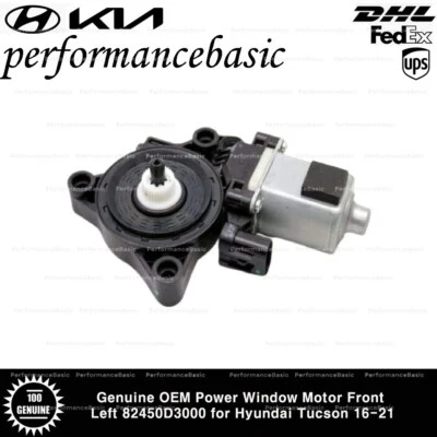Genuine OEM Power Window Motor Front Left 82450D3000 for Hyundai Tucson 16-21 - Image 1 of 2