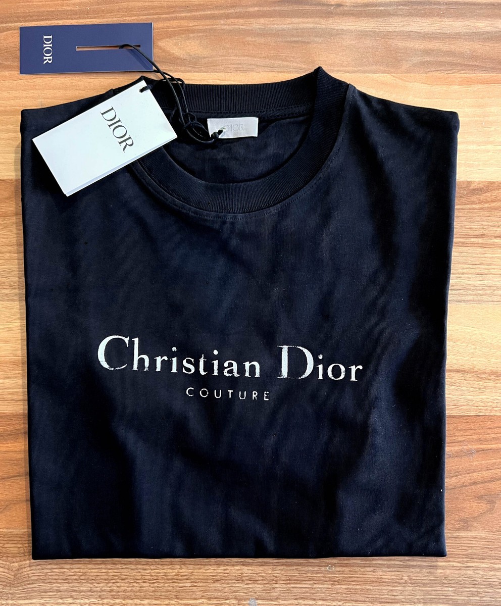 Dior Tシャツ　Mサイズ Christian Dior Couture T-Shirt, Relaxed Fit Black Distressed