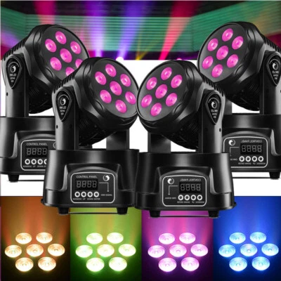 Moving Head Light Remote Control 7LED RGBW 4in1 DMX Stage Lighting System - Image 1 of 4
