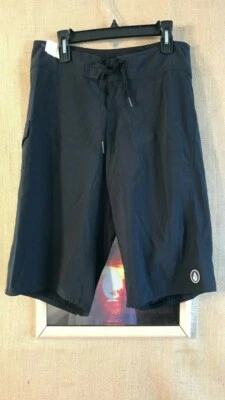 Volcom women’s board short solid black stretch size W32 - Image 1 of 4