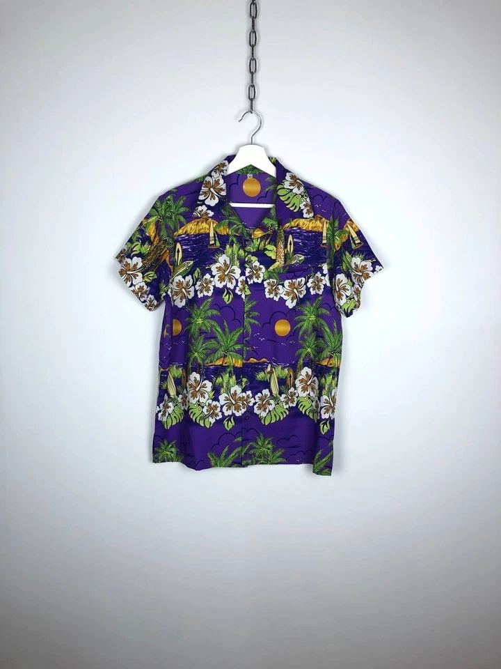Camisa Hawaiana Camisa Multicolor Tommy Vercetti Estilo Vintage M Foto 1 de 4