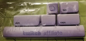 Twitch Exclusive! Twitch Affiliate Nasadki na klucze (zestaw 6 szt.) Twitchcon 2023 - NOWE - Zdjęcie 1 z 4
