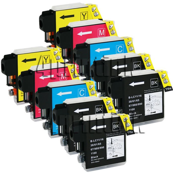 10 Pack LC61 LC-61 Ink Fits Brother MFC-490CW,495CW,990CW,MFC-J270w MFC-J615W - Image 1 of 1
