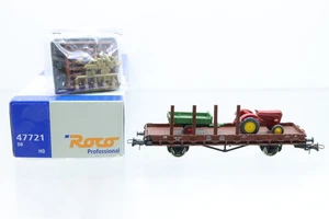 H0 Roco Professional DB 47721 Rungenwagen Güterwagen DC OVP N112 - Picture 1 of 2