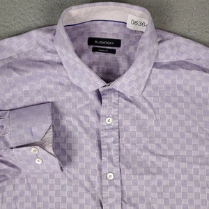 Bugatchi Shirt Mens Size Large Purple Classic Fit Button Up Long Sleeve - Picture 1 of 8