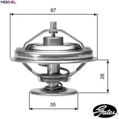 THERMOSTAT COOLANT TH01880G1 FOR MERCEDES-BENZ T1/Van/Platform/Chassis/Bus 2.4L - Image 1 of 4