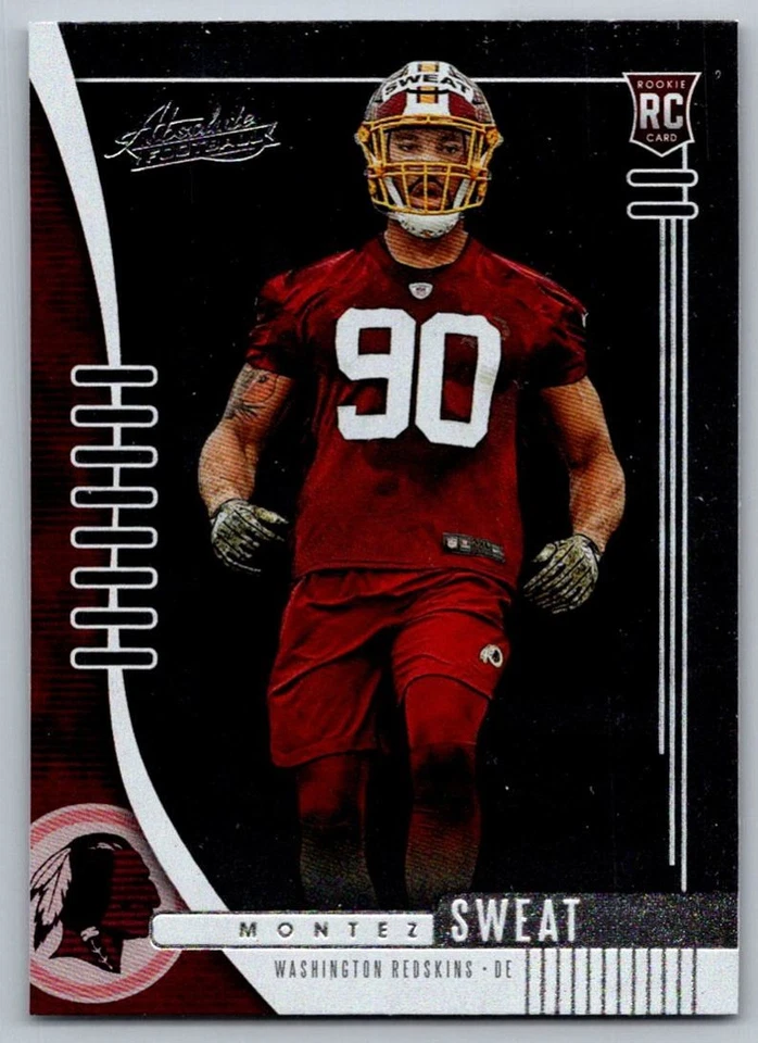 2019 Panini Absolute Montez Sweat Rookie Washington Redskins #195 - Image 1 of 2