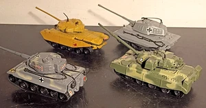 4 Vintage Zylmex Chief Tain, T402, T408 King Tiger, Centurion Panzer Hong Kong - Bild 1 von 4