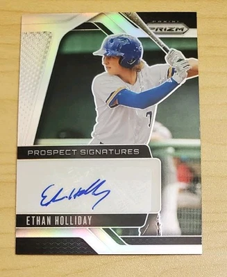 2025 Panini Prizm Prospect Signatures Ethan Holliday #PS-EH Silver Prizm - Image 1 of 2