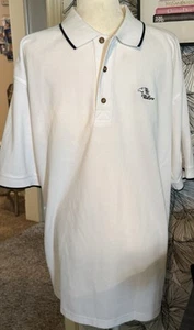Greg Norman Wild Horse Polo, Moisture Wicking, White Blue,  Men’s X-large, NWT - Picture 1 of 9