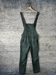 Free People Overalls Womens 27 Olive Green Bib Denim Adjustable Straps Pockets - Picture 1 of 6