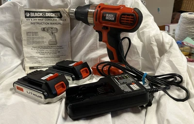 Black & Decker 20V Smart Select cordless Drill W 2 batteries & Charger & Case - Image 1 of 4