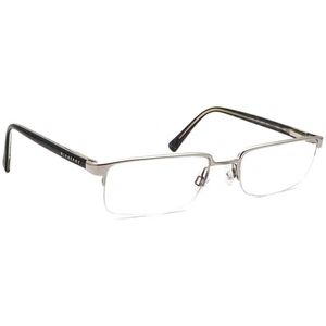 Burberry Eyeglasses B 1006 1005 Shiny Silver/Black Half Rim Italy 52[]18 140 - Picture 1 of 5