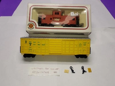 LOT Walthers 932-4708 HO Illinois Terminal 50' Waffle Side Box Car Road # 7489  - Image 1 of 4