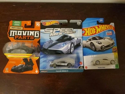 Hot Wheels & Matchbox Lote de 3 Pagani Huayra Roadster Zonda R Utopia Foto 1 de 4
