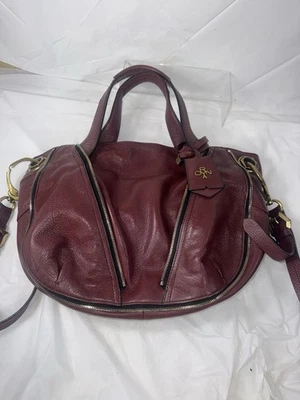 Bolso de mano OrYANY cuero granulado Lian cartera convertible correa Merlot Foto 1 de 4