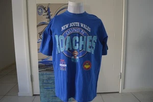 NSW BLUES GUNS N ROACHES RARE 1991 FULL BOAR SUPPORTERS T SHIRT! - Picture 1 of 6