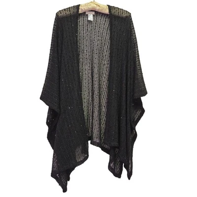 Open Knit Shawl Kimono Cardigan Shawl Whimsigoth Witchy Fairy Grunge - Image 1 of 4