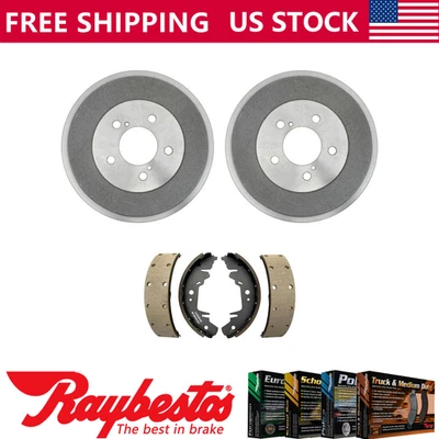 Rear Kit Brake Drums & Brake Shoes For 2002 Chrysler Voyager - Raybestos - Image 1 of 4