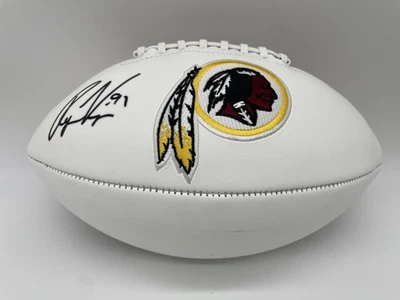 Logotipo autografado de futebol americano Washington Ryan Kerrigan - Beckett com holograma - Imagem 1 de 4