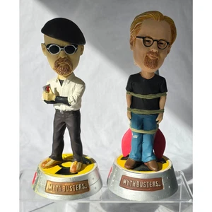 MYTHBUSTERS 2011 Talking Bobbleheads Jamie Hyneman & Adam Savage 8" - Picture 1 of 15