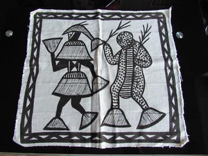 Leinwand von Korhogo Elfenbeinküste Wandbehang Zierstoff Volk Afrikas - Bild 1 von 2