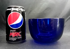 Große tiefe antike georgianische kobaltblaue Glas Fingerschale - Bild 1 von 5