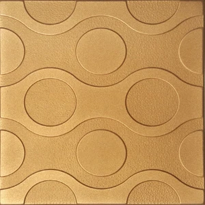 Deckenfliesen, zum Aufkleben 20" x 20", dekorativ, Styropor, VALENCIA Metalic GOLD - Bild 1 von 2