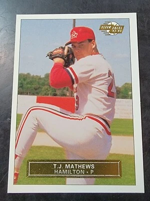 1992 Fleer Excel Baseball #102 T.J. Mathews  - Image 1 of 2