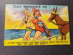 ALAMOGORDO, NEW MEXICO Air Force FUNNY BEACH Postcard 1942 WWII 352 BOMB w/ note - Picture 1 of 2
