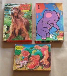3 puzzles in cartone vintage anni'70 - Foto 1 di 11