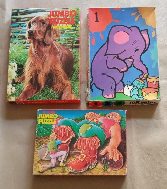 3 puzzles in cartone vintage anni'70 - Immagine 1 di 4