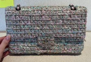 Chanel pastel multicolor tweed medium classic flap - Picture 1 of 6