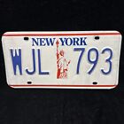 Vintage Expired New York License Plate WJL 793 Statue Of Liberty