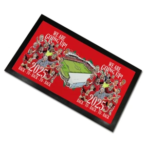Wrexham Promoted 2025 Bar Runner Mat 2 Sizes Wrexham Man Cave Bar Gift - Picture 1 of 6