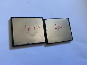 Lot of 2pcs 1gb unbranded CFI compactflash memory cards*Small Storage Capacity* - Picture 1 of 2