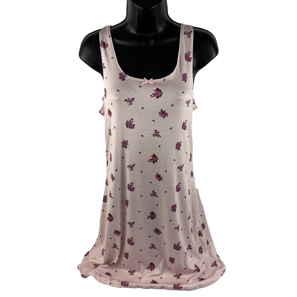 Новые женские Jessica Simpson Sleepwear Кокетливое платье для сна Sz M новый с Ярлыками цветочный розовый - Изображение 1 из 4