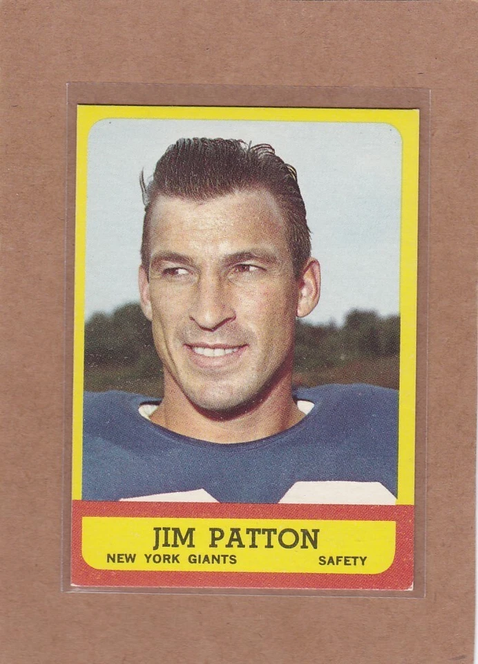 1963 TOPPS FOOTBALL JIM PATTON #58 GIANTS EX/EXMT *A31595 - Image 1 of 1