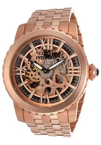Reloj Hombre Invicta 14554 Especial Mecánico Chapado en Oro Rosa 18K Esqueletizado” - Imagen 1 de 3