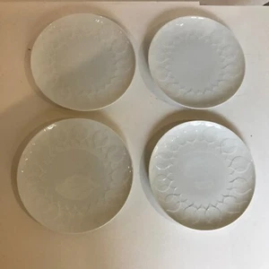 Rosenthal Germany WHITE LOTUS Bjorn Wiinblad Bread Dessert Plates set of 4 - Picture 1 of 10
