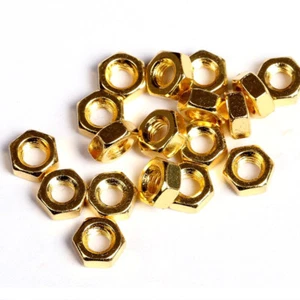 M2 M2.5 M3 M4 M5 M6 Hex Full Nuts Plating Titanium Gold Hexagon Nut Carbon Steel - Bild 1 von 5