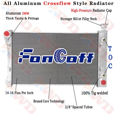 3 Row Radiator For 1988-1997 Chevy GMC C/K C1500 C2500 K1500 K2500 4.3L 5.7L - Image 1 of 4