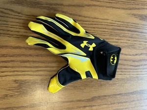 EUC! Under Armour Youth Med Jungen UA Batman Fußball Handschuh schwarz gelb rechts - Bild 1 von 7